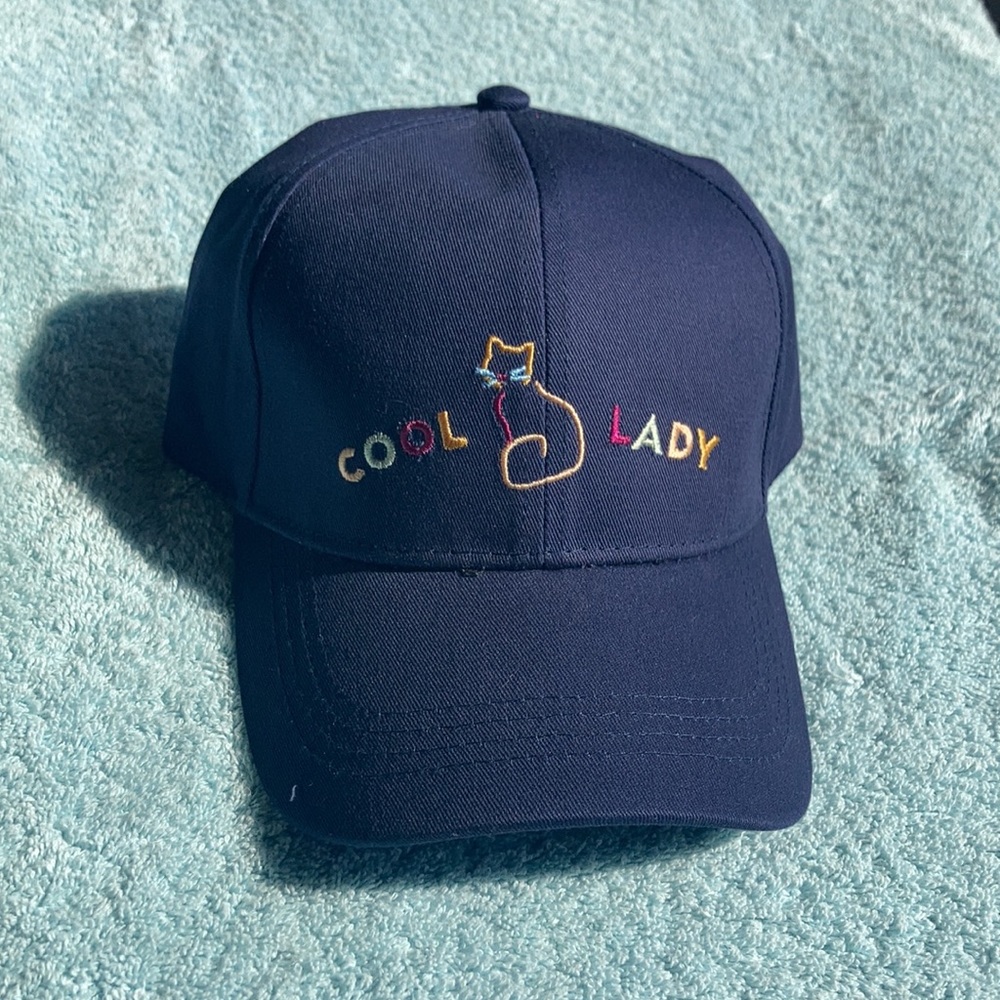Sonoma cool cat lady navy blue cotton hat - Picture 9 of 14